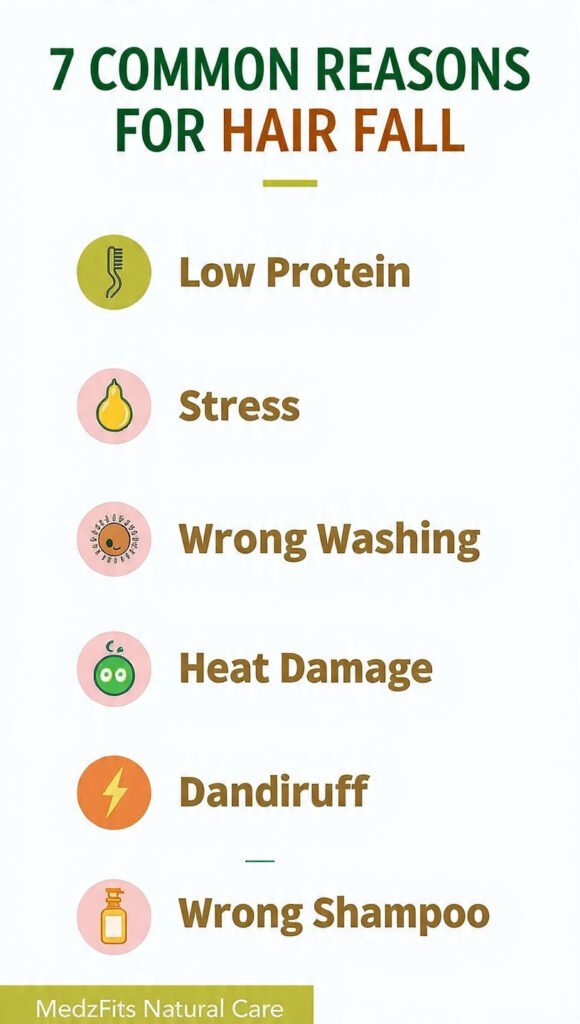 7 common reasons for hair fall 2026 by MedzFits