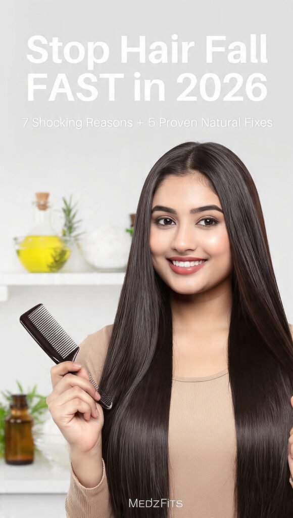 How to stop hair fall naturally with 7 reasons and 5 proven fixes in 2026 by MedzFits