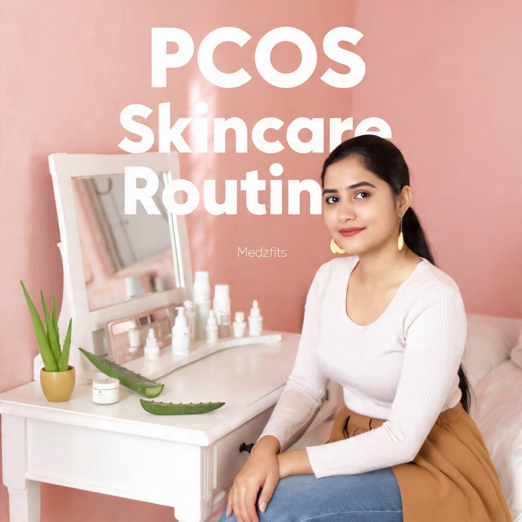 "PCOS Skincare Routine for acne in Pakistan with aloe vera and green tea - Medzfits"