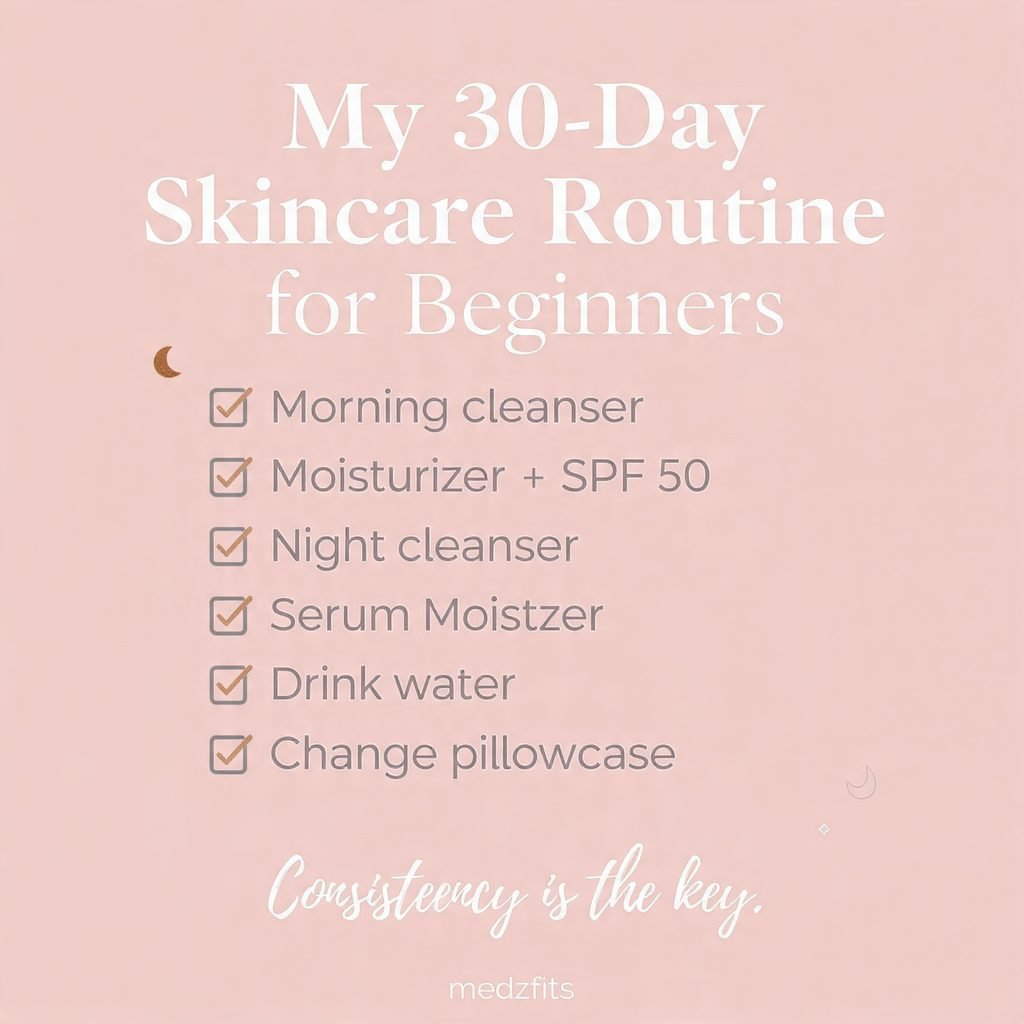 30 day skincare routine checklist for beginners printable morning night routine medzfits